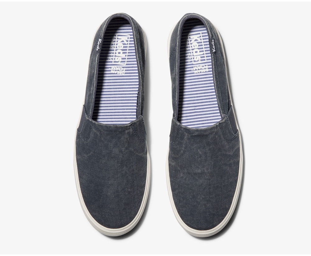 Slip Ons Keds Femme Bleu Marine - Clipper Washed Solids - 328-LMEUTZ